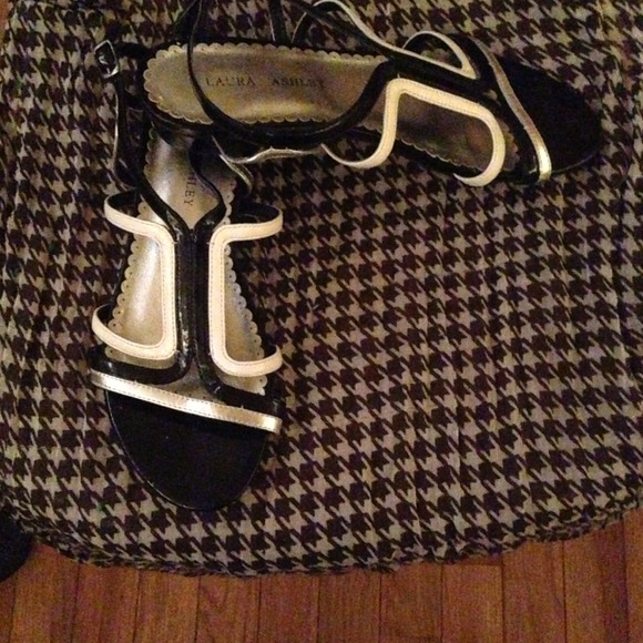 SOLD! Black and white sandals