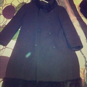 Faux fur vintage coat