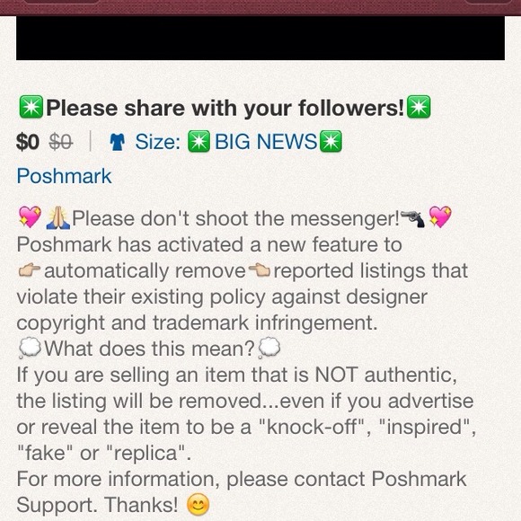 Information from Poshmark