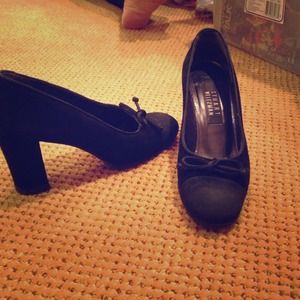 Stuart Weitzman Black Suede Pumps