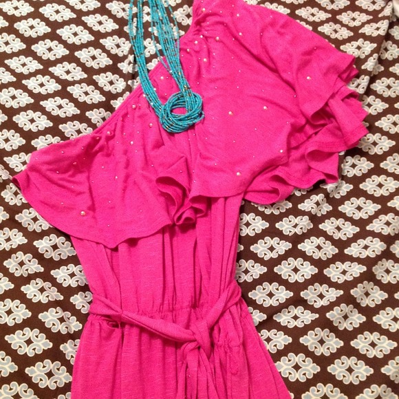 Candies top and My Michelle dress,and red shirt