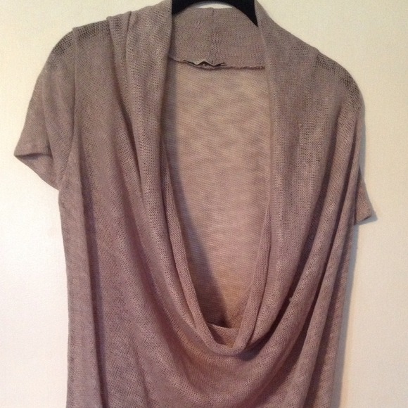 Tan slouch front top