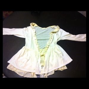 Off-white/cream 3/4 sleeve cardigan