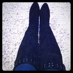 Black Suede Kelsi Dagger Boots