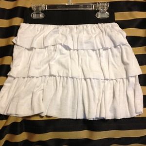 White ruffle skirt