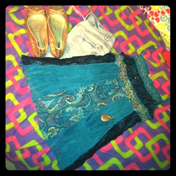 SOLD Cami with lace and bead detail