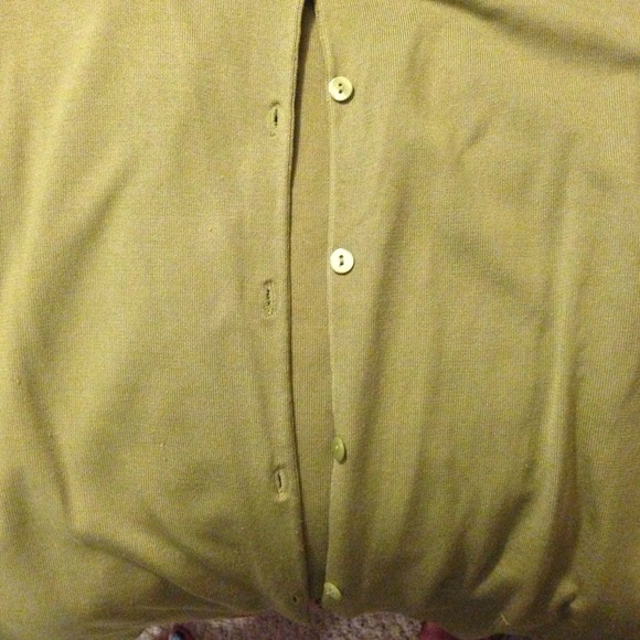 Lime green tneck with jacket-perfect for layering! - Picture 2 of 3