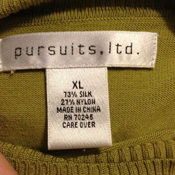 Lime green tneck with jacket-perfect for layering! - Picture 3 of 3