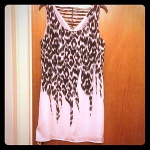 Leopard/ Cheetah Black/ White Comfy Silky Dress