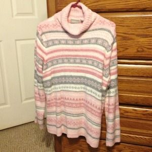 Pink patterned sweater
