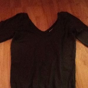 Juicy Dark Green V neck long sleeve T shirt