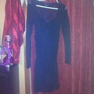 Moda international lace black dress