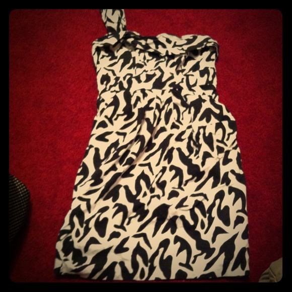 Black zebra BCX dress size 5