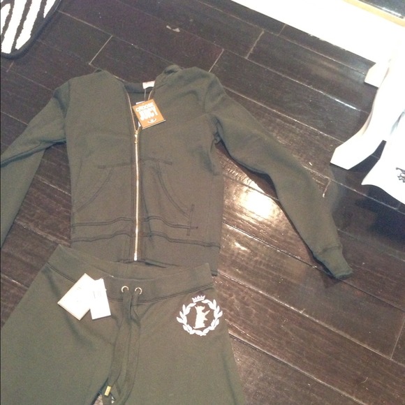 Green and pink juicy sweat suit