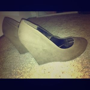 Beige wedges