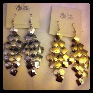 NEW Gold and Silver dangle earrings