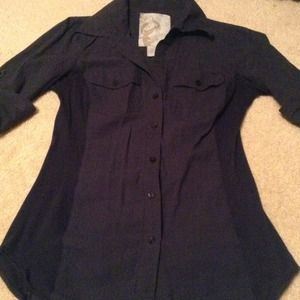 ⭐Traded⭐Navy blue 3/4 Length shirt
