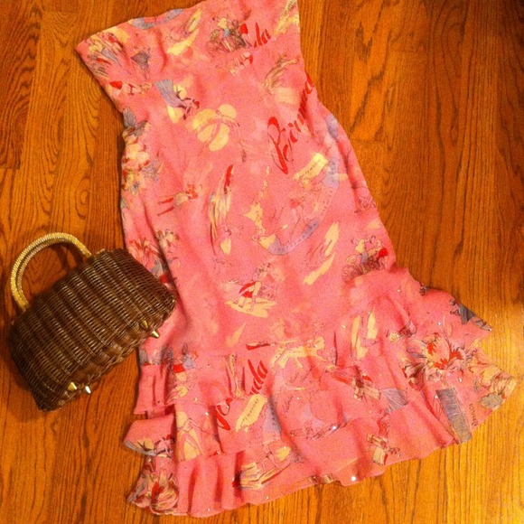 Playful Cruise/Beach Dress by Tibi! 100% Silk