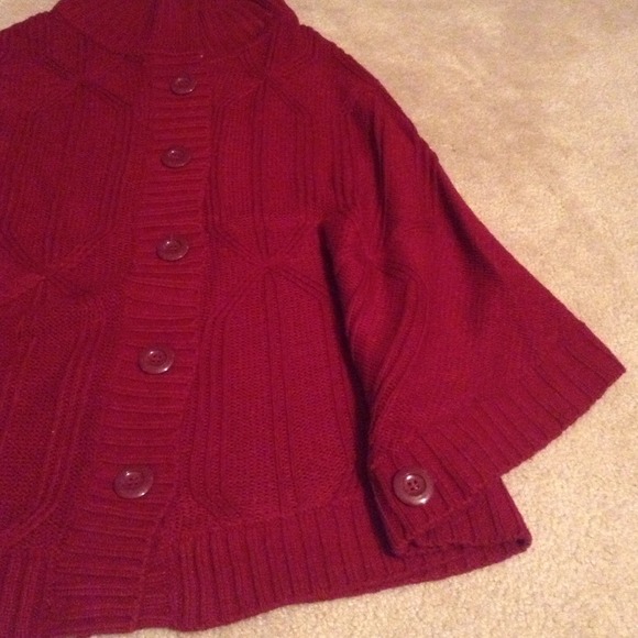 ⭐SOLD⭐Red Pancho - only wore once! - Picture 3 of 3