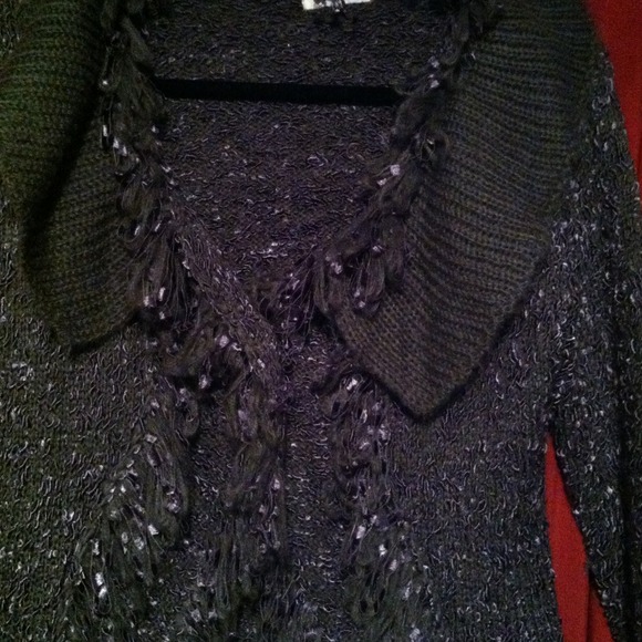 Deep gray with white flex. Soft knit form fitting - Picture 2 of 2