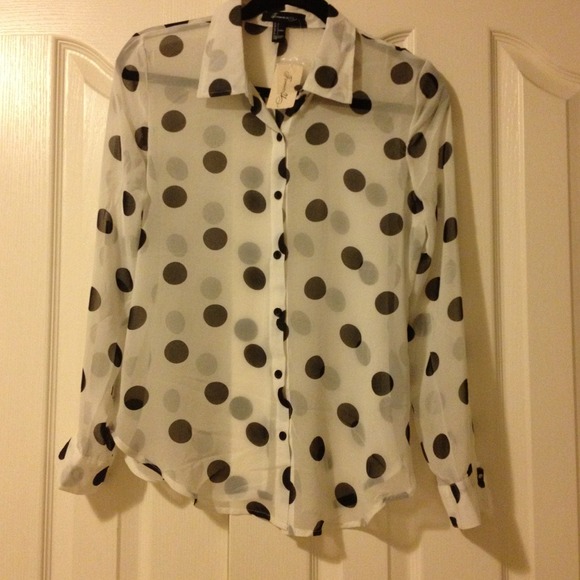 Forever 21 Tops - Hold for Denise:  BNWT Forever 21 Polka Dot Blouse