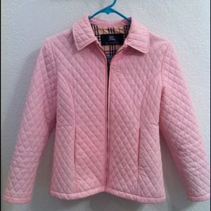 BURBERRY quilted light pink jacket