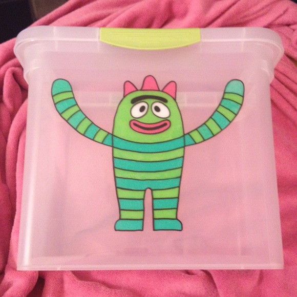 Yo Gabba Gabba "Brobee" Hand Painted Container