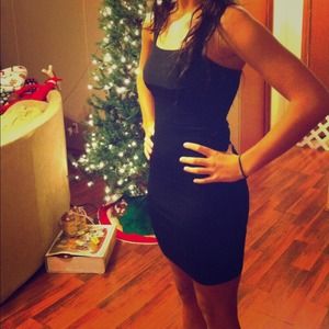 Express tight fitted black dress