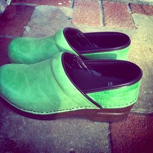 Dansko Green Clogs