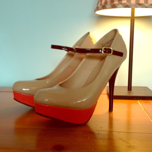 LAST CALL! Super high color-block platform heels.
