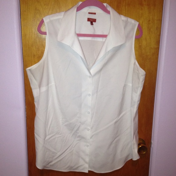 SOLD Talbots White Sleeveless Dress Shirt 18 (20)