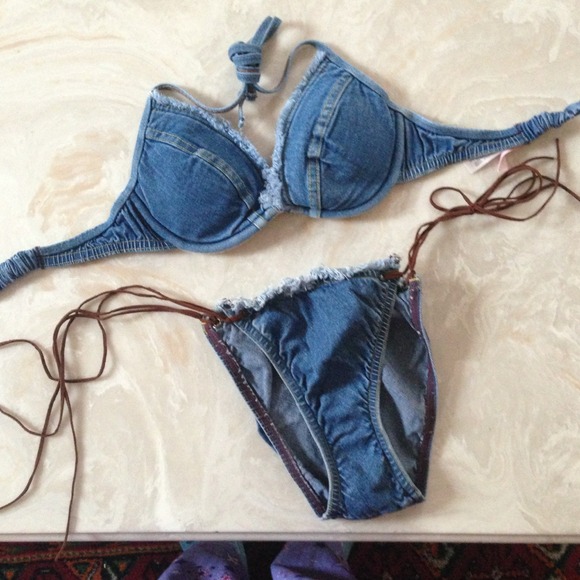 Cute denim bikini by Victoria's Secret