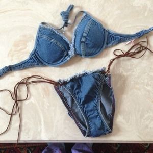 Cute denim bikini by Victoria's Secret