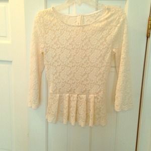 cute peplum lace top from a local boutique!