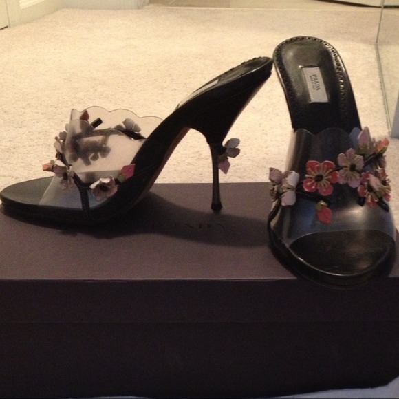 Prada blossom ramage sandals