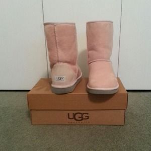 Baby pink women's uggs.  Size 8