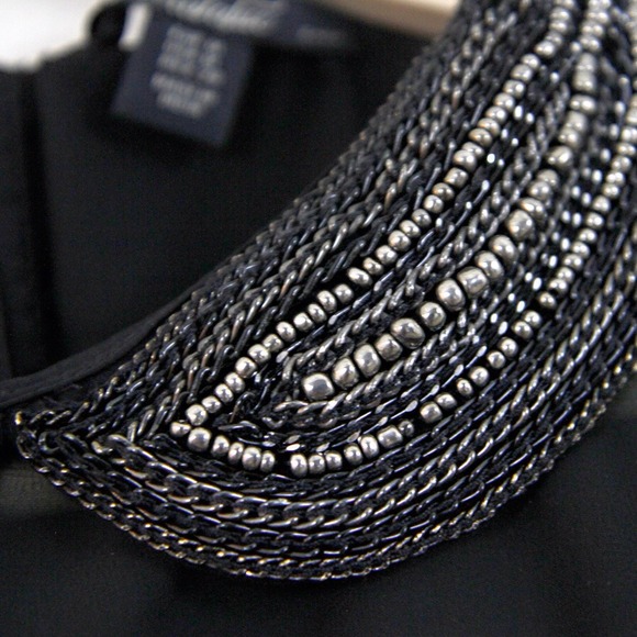 On Hold - black Zara Peter Pan collar sheer blouse - Picture 3 of 4