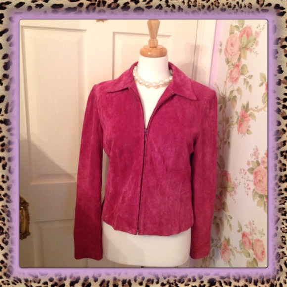 Revue Raspberry Suede Jacket