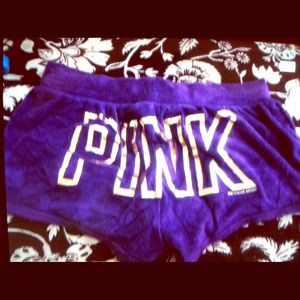 Vs pink terry cloth shorts reserved