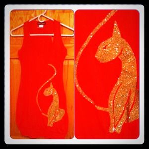 Orange Baby Phat dress, size small, wore once