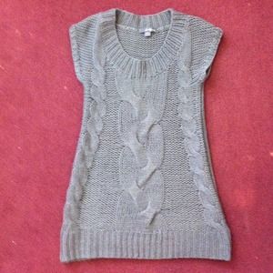 Gray knitted sweater tunic/dress