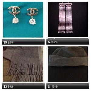 Reserved 🌺☺Scarf, hat, two pairs of earings