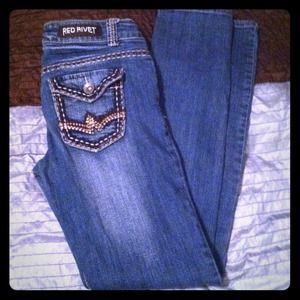 Red Rivet Jeans