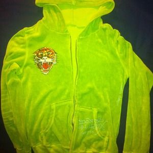 Ed hardy velour sweatshirt