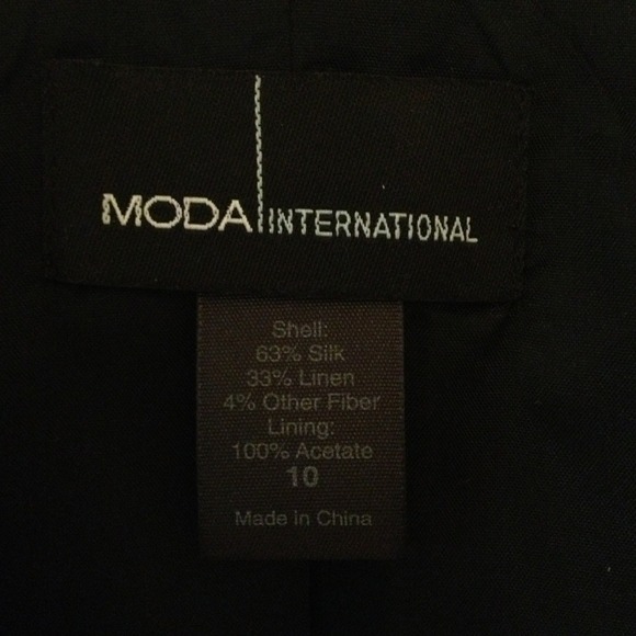 Moda Int'l 2pc Black & White Suit - Picture 3 of 4