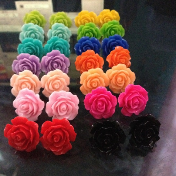Rose earrings!