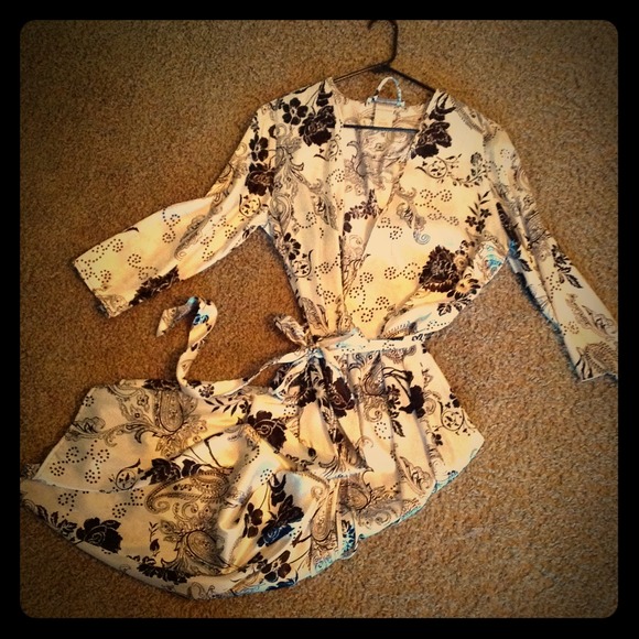 Beautiful long silk robe