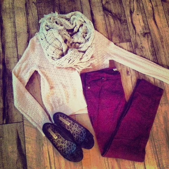 Burgundy jeans!