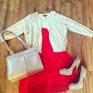 Gray leopard cardigan!