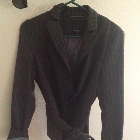 Ted Baker wool blazer. Size 2. Bright blue lining